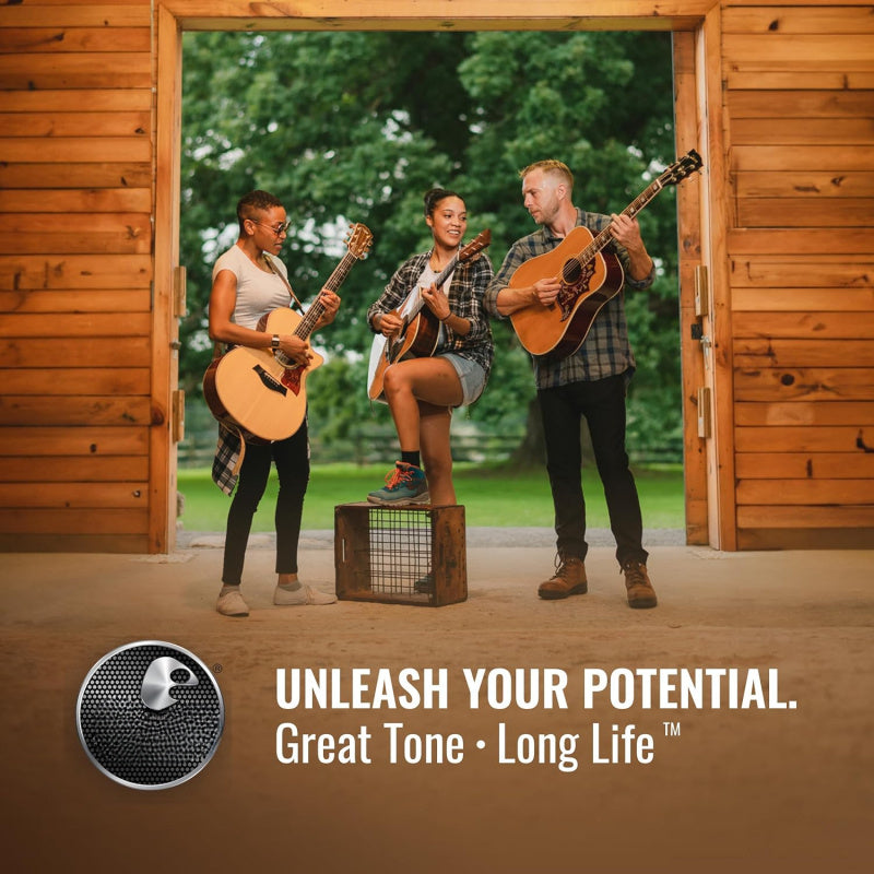 Acoustic Guitar Strings 80/20 Bronze NANOWEB Coated Light 12-53 6-String Set