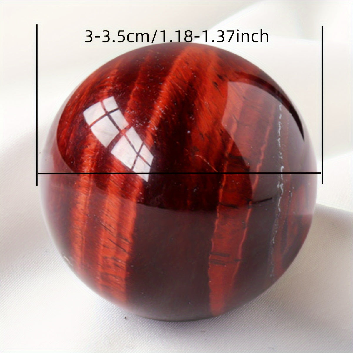 Uy bezaklari uchun Qizil Tiger Eye toshining to'liq shaklidagi gemma bezaklari, turli o'lchamlarda