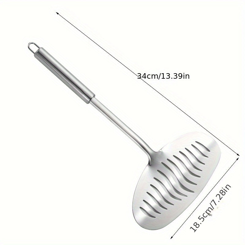 Stainless Steel Fish Frying Shovel Pancake Flipper Steak Cooking Utensil