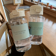 500ml Plastic Water Bottle with Straw Leakproof Flip Top BPA-Free for Sports Fitness Travel Pack of 1