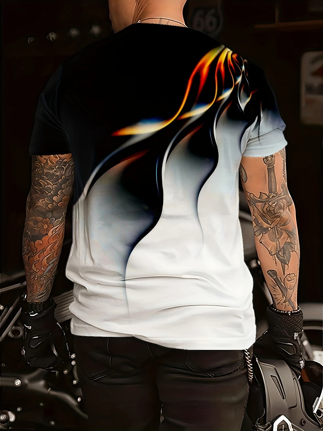 Мужская большая летняя дышащая рубашка с 3D цифровой печатью, короткий рукав, повседневная спортивная фитнес