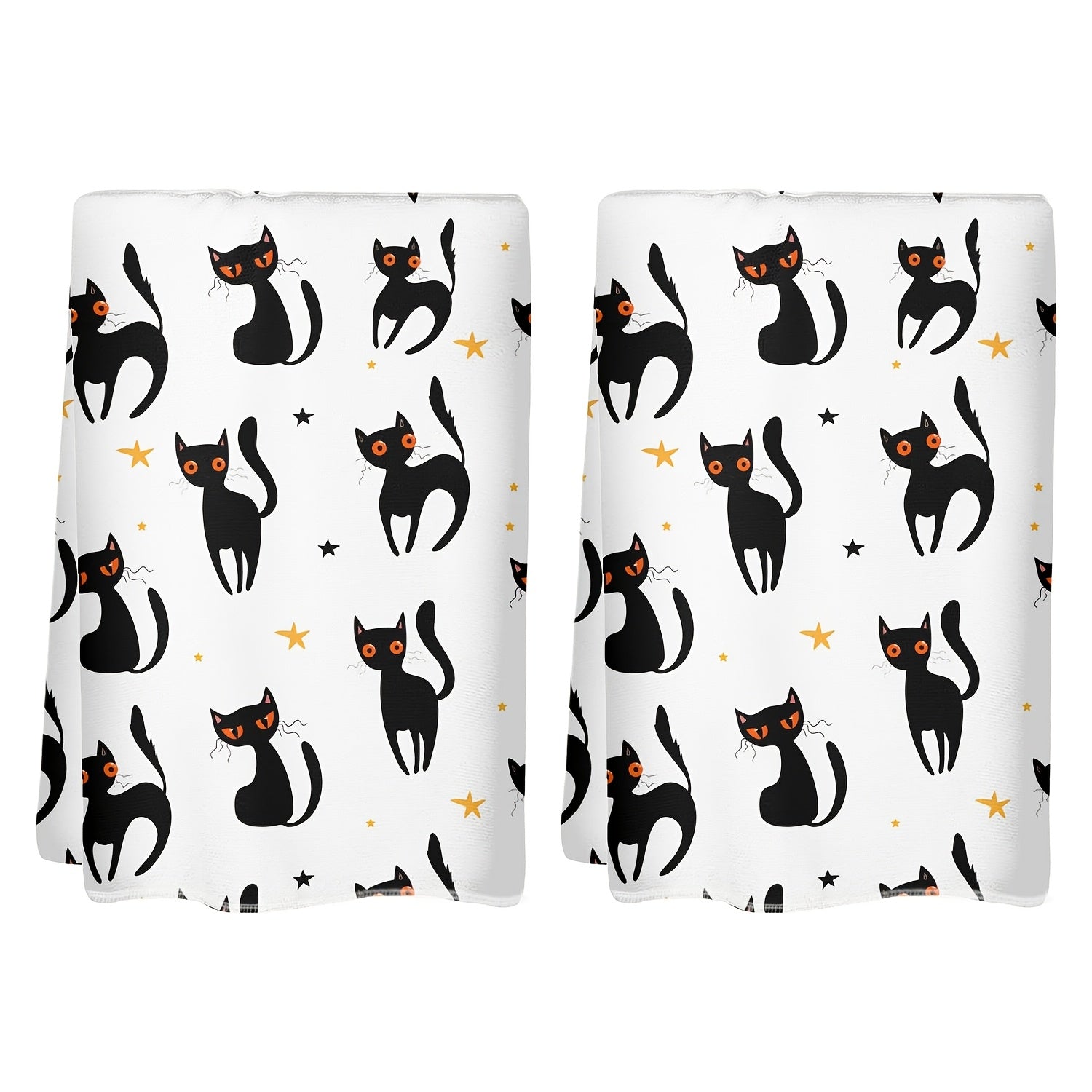 Qora Mushuk oshxona sochiqlari to'plami, uy tozalash uchun ultra yumshoq, yaxshi oson yutadigan idish matolari