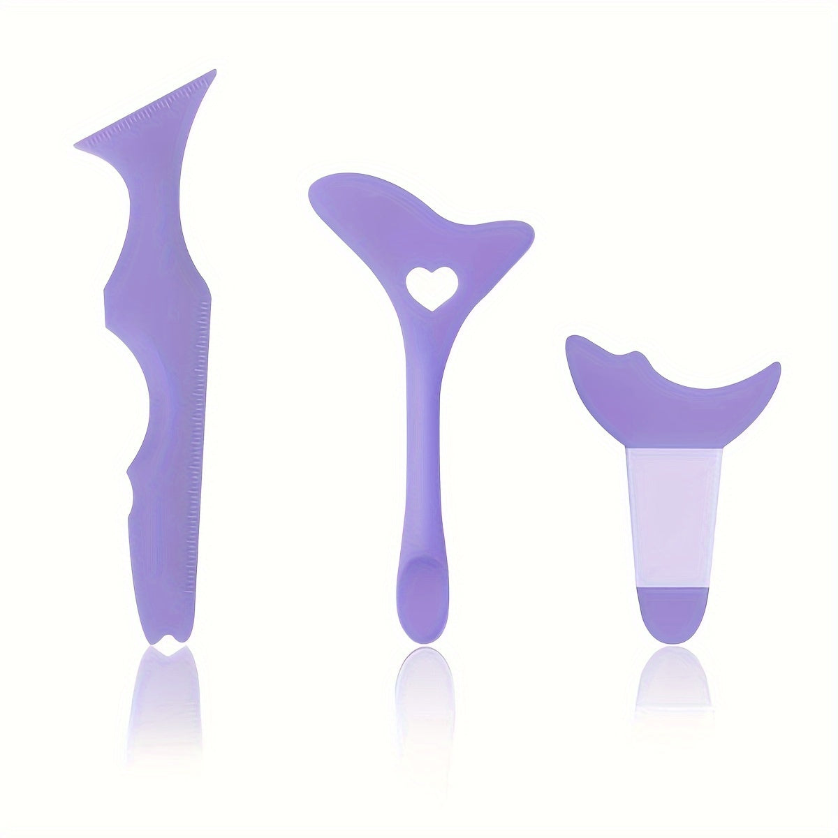 3PC Silicone Makeup Tool Set Eyeliner and Mascara Shields Fragrance-Free