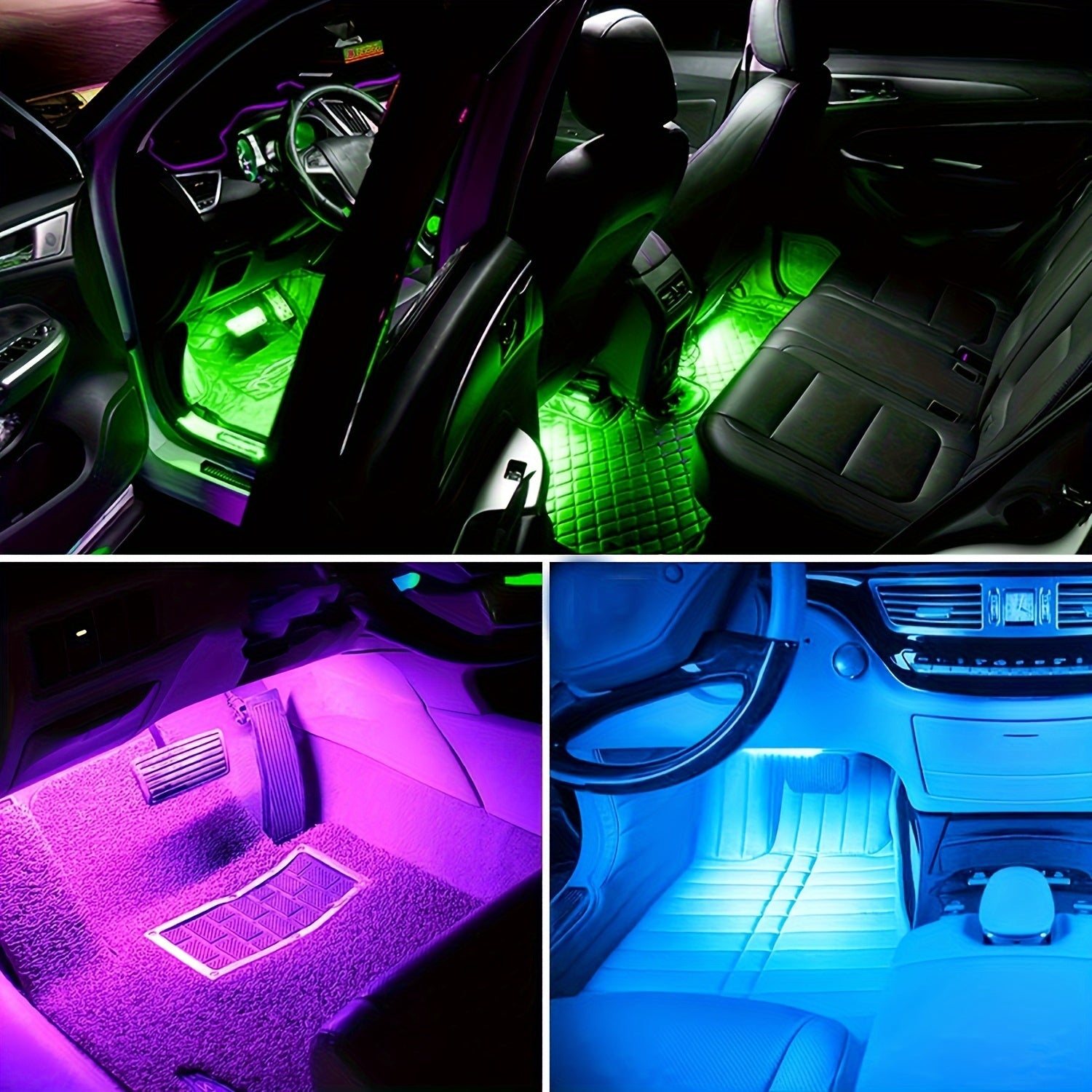 Kit de iluminación interior de LED RGB para coche con sincronización musical