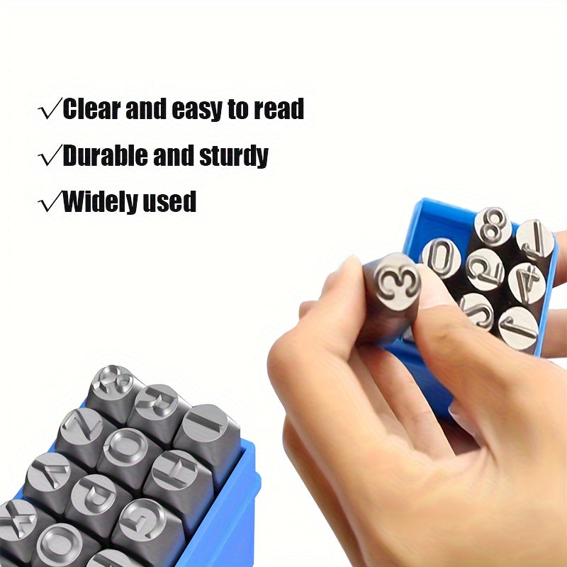 Alloy Steel Number and Letter Stamp Set for Metal Plastic Wood Leather Imprinting