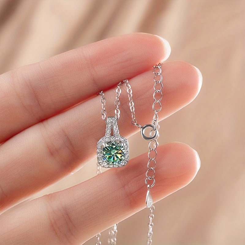 Moissanite Jewelry Set Earrings Necklace Ring 1ct Sterling Silver Gift for Lover
