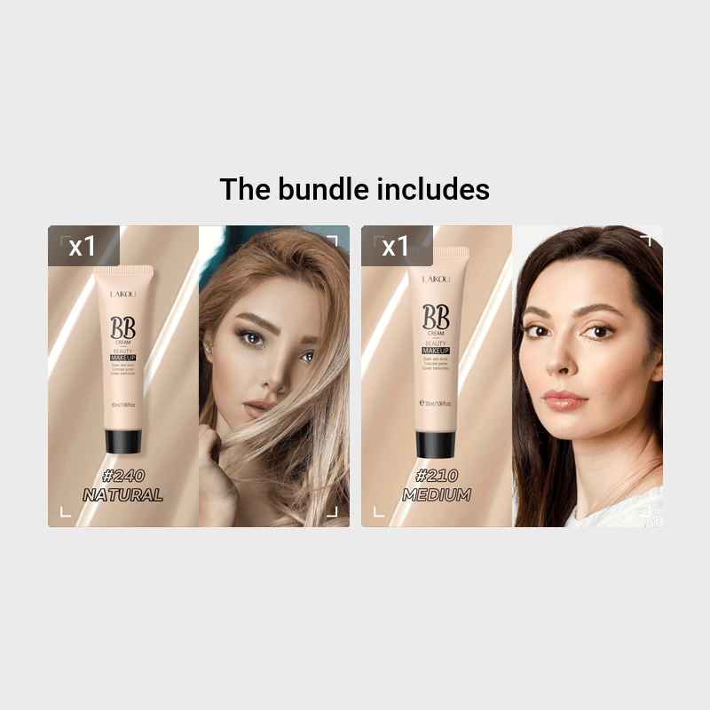 Women Waterproof BB Cream Concealer Full Coverage Makeup Foundation 30ml