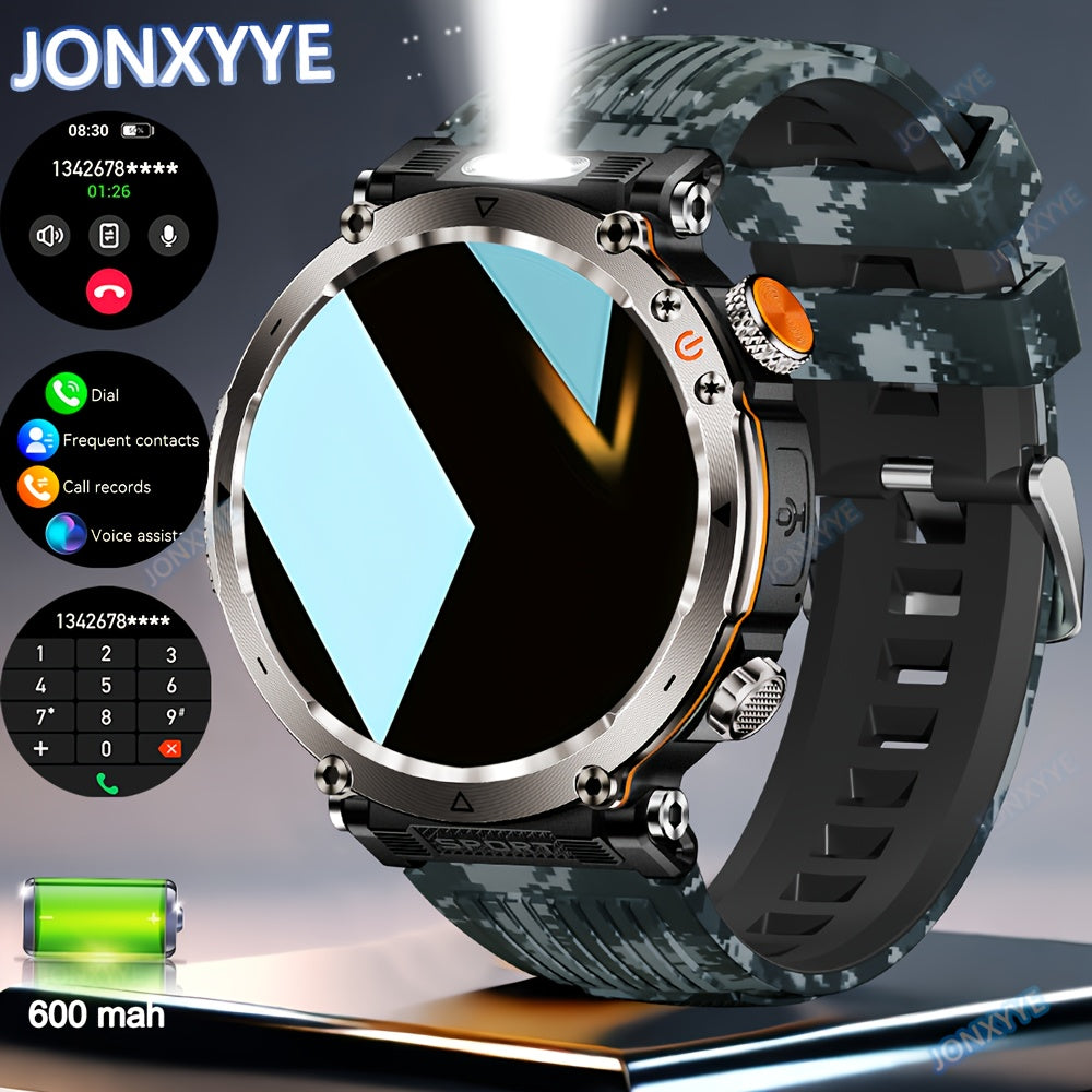 Men's Rugged Smartwatch 1.7 Inch Touchscreen Fitness Tracker Waterproof