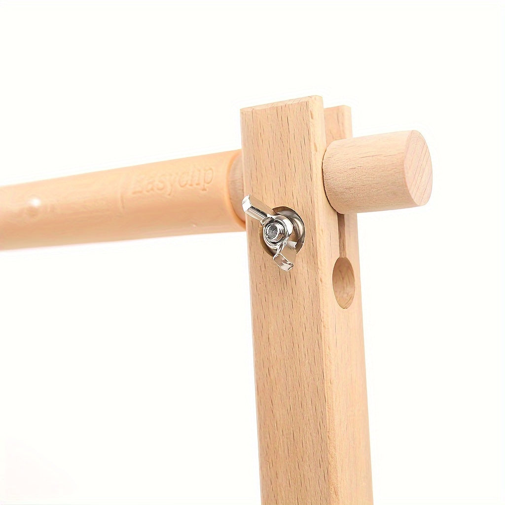 Portable Beech Wood Embroidery Stand with Detachable Cross Stitch Frame 54.51cm for Home Sewing