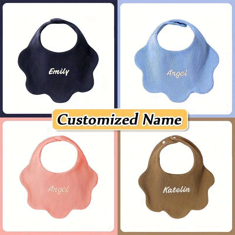 3 Pack Baby Bibs Cotton Soft Breathable Adjustable Snaps Gift