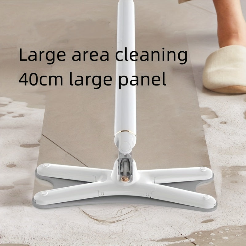 Butterfly Mop with Twisting Mechanism, Reinforced Rod, One-Click Replacement