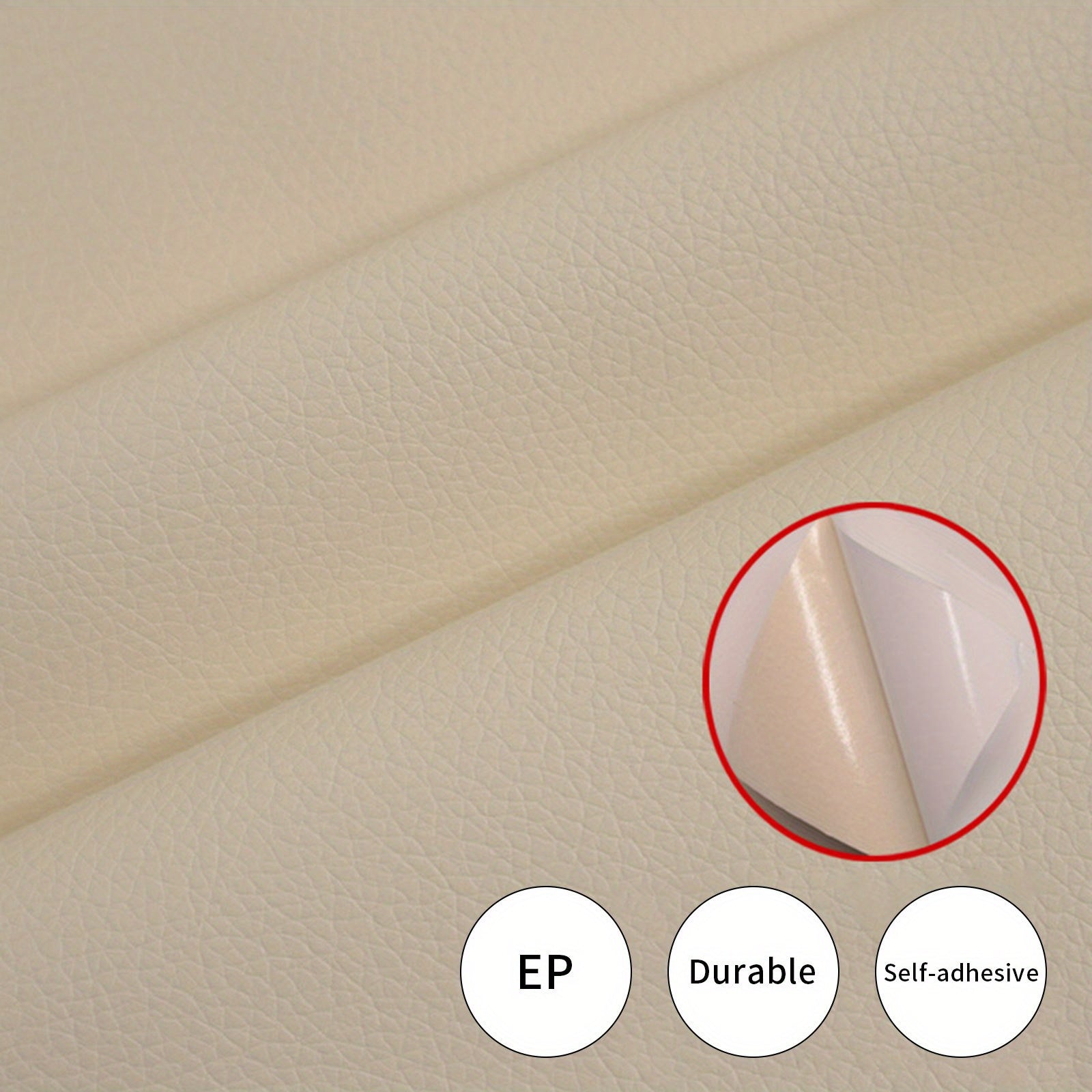 O'z-o'zidan yopishadigan charm ta'mirlash lenti, aralash ranglar, 7.62x152.4cm, mebel, avtomobil o'rindiqlari uchun