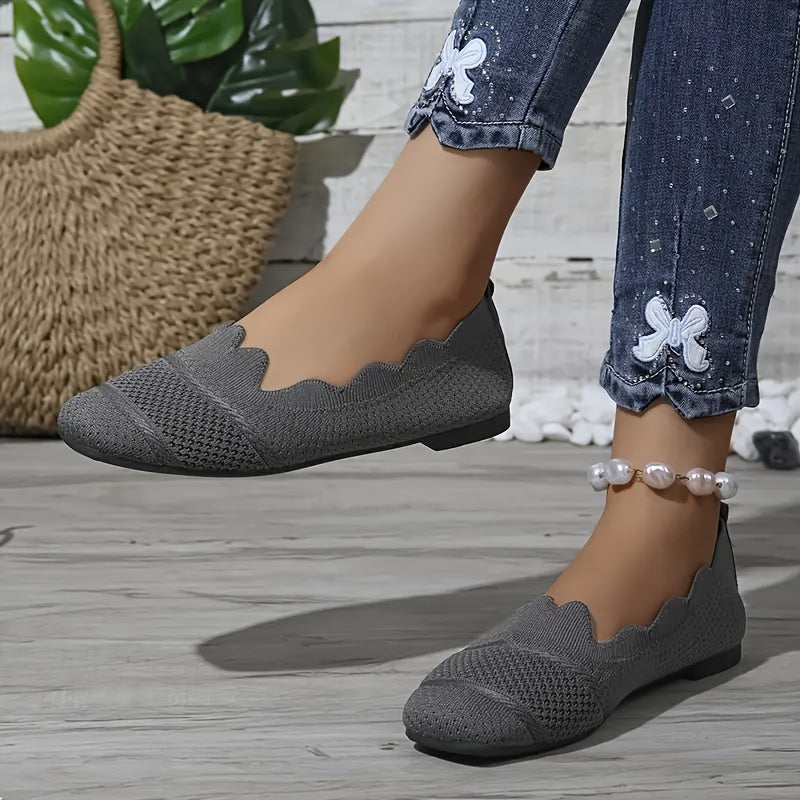 Women's Fashion Lace Casual Flat Shoes Black Canvas