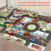 Kids Play Mat for Ages 3 Plus Water-Resistant Urban Scene Garage Traffic Route