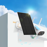 High-Efficiency Solar Panel Charger with USB and Micro USB Ports for Security Cameras and Wireless Doorbells