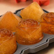 2-in-1 Ice Tray Duo Diamond and Rose Ice Molds Large Cubes for Whiskey and Drinks