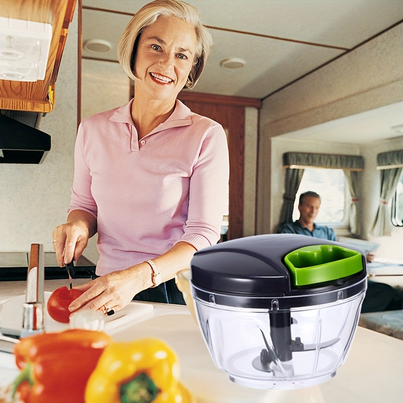 Uy oshxonasiga mo'ljallangan qo'lda go'sht maydalagich, kesgich, sarimsoq maydalagich, bosish maydalagich, sabzavot maydalagich, chili piyoz kesuvchi - RV va uy oshxonalari uchun ko'p maqsadli asbob.