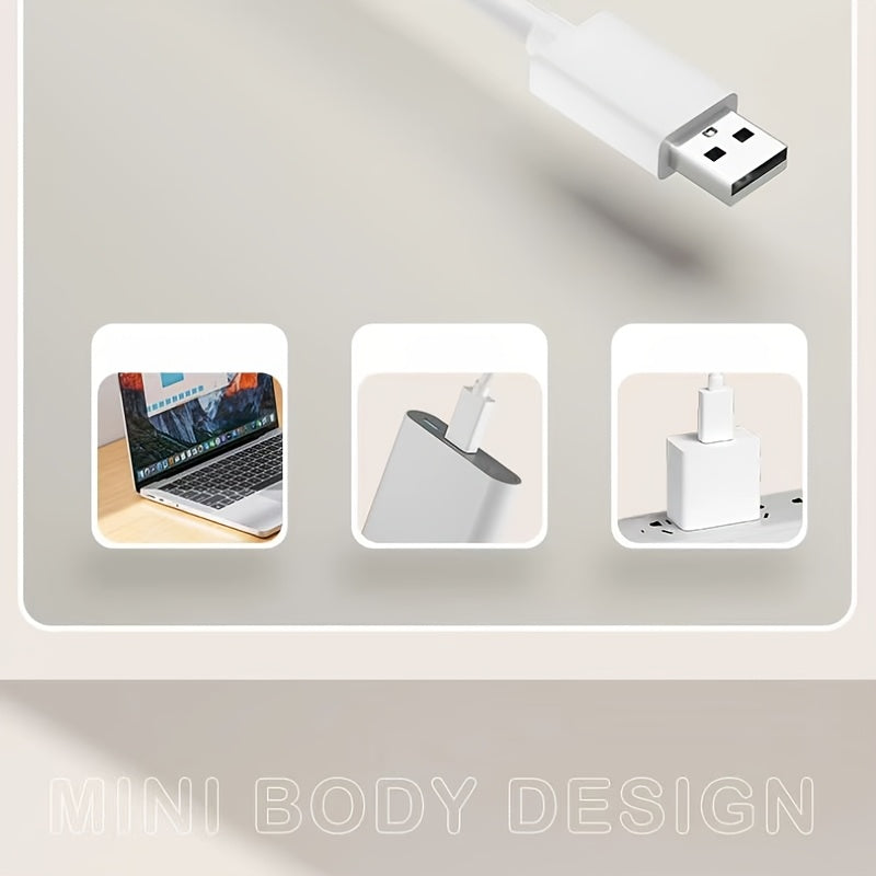 Portable USB Fans Set 1/2/4 Strong Airflow 360° Adjustable Hose Mini Brushless Motor