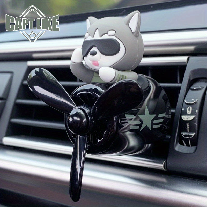 It yuragi uchun avtomobil havo tozalovchi havo ventilatsiya klipi, chiroyli multfilm it, ichki bezak