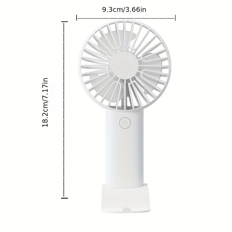 Mini USB Handheld Fan with Phone Holder Portable Desktop Small Fan