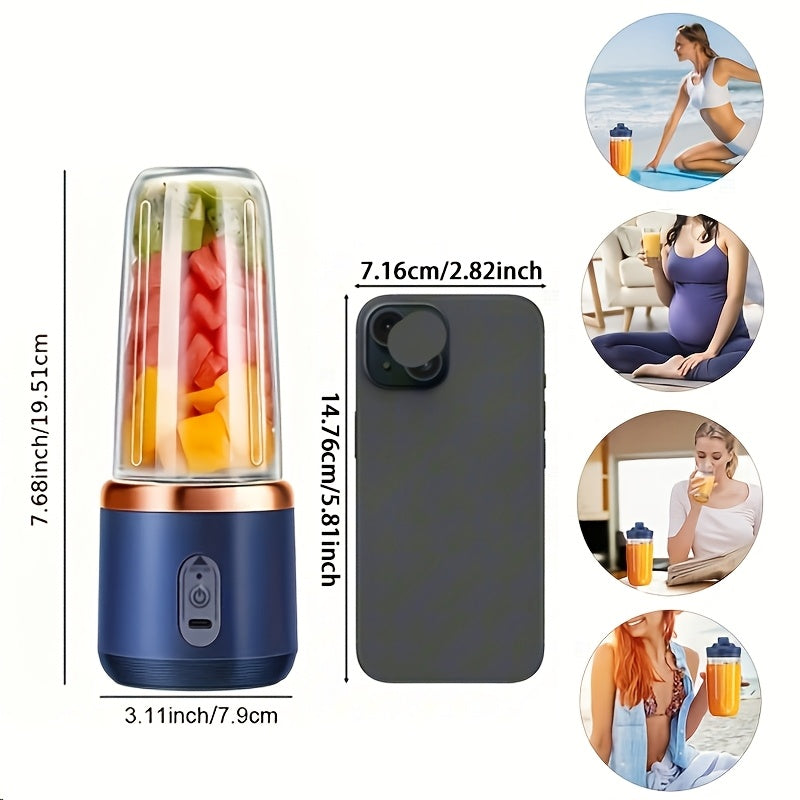Portable USB Juicer Blender 380ml Detachable Six-Blade Food-Grade Material
