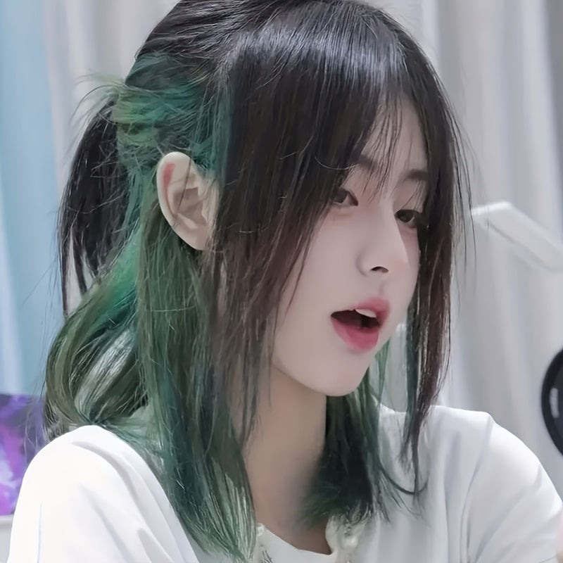 Долговечный и стильный парик для мужчин в стиле аниме, вдохновленный боевыми искусствами - Фанковый черный волокнистый волос, прямые волосы для косплея.