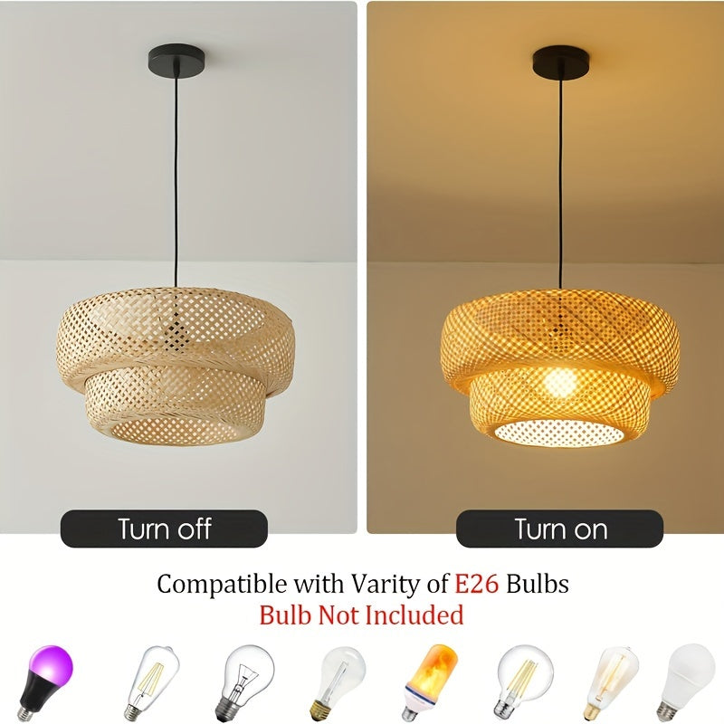 Bamboo Pendant Light for Living Rooms Hotels and Restaurants