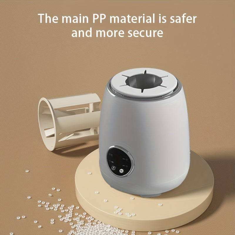 1 dona Smart Milk Shaker doimiy haroratni nazorat qilish bilan - 360-darajali ikki tomonlama harakat, suvsiz, uzoq davom etadigan batareyali, taymer, ko‘p funksiyali shisha mosligi, jim operation - Mukammal sovg‘a uchun