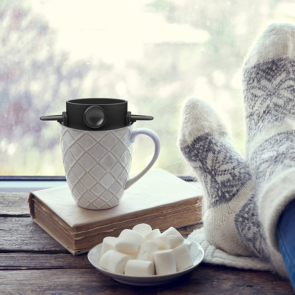 Qora portativ quvur bilan quvurlar uchun quvur bilan yig'iladigan va qayta ishlatiladigan zanglamaydigan po'latdan yasalgan infuzor bilan yig'iladigan dizaynga ega