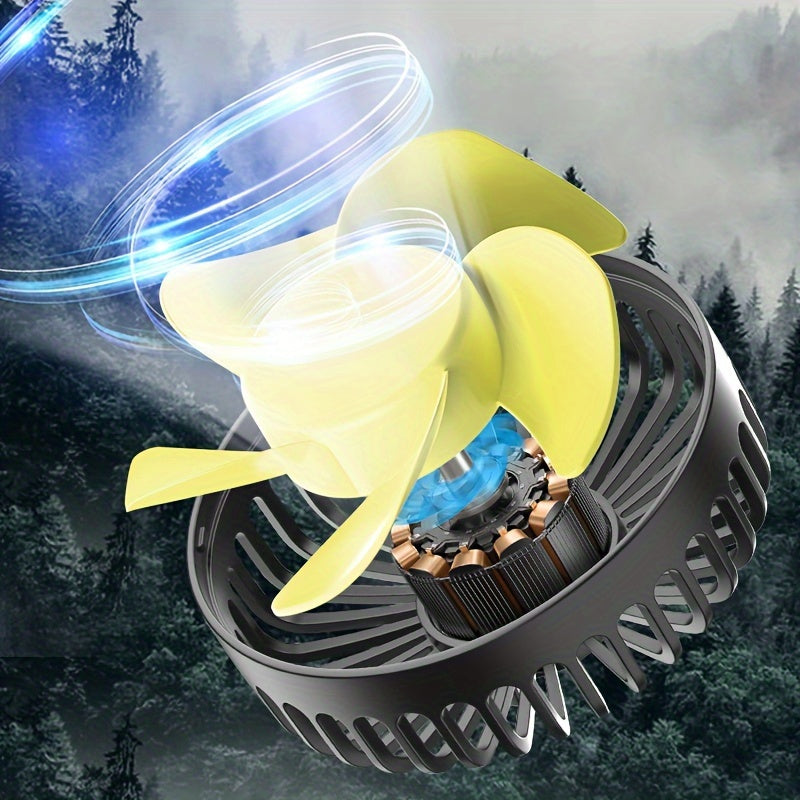 Portable USB car fan with rear seat backrest and electronic fan for strong wind