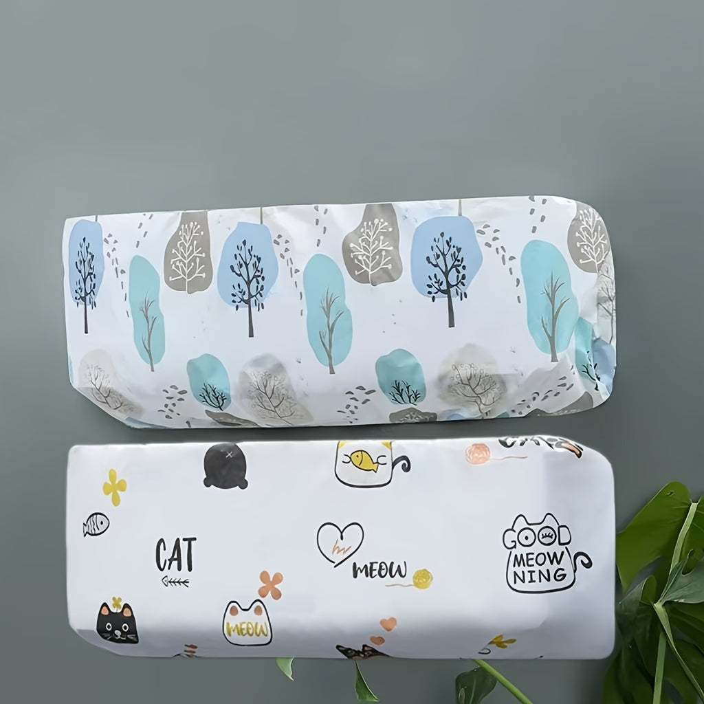 Water-Resistant Air Conditioner Dust Cover with Stylish Pattern, Stretchable Wall Guard