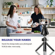360 Rotation Auto Tracking Phone Tripod Selfie Stick with Remote for Face and Object Tracking