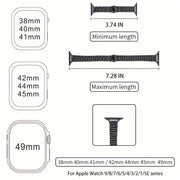 Women's Gold-Plated Stainless Steel Apple Watch Strap Compatible with 38mm to 49mm Series