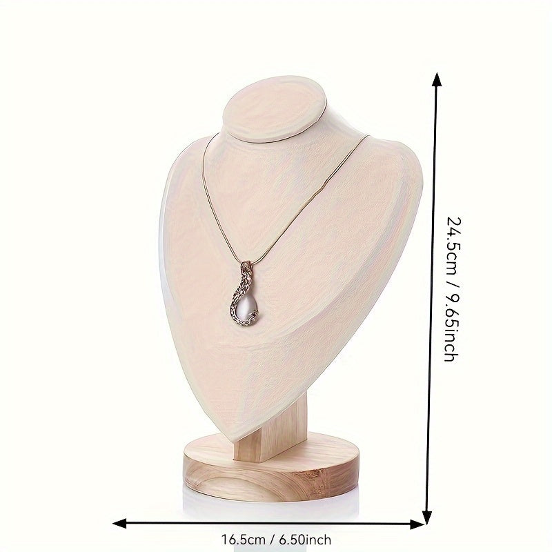 Soporte de joyería de madera en forma de corazón para collares, relojes y accesorios