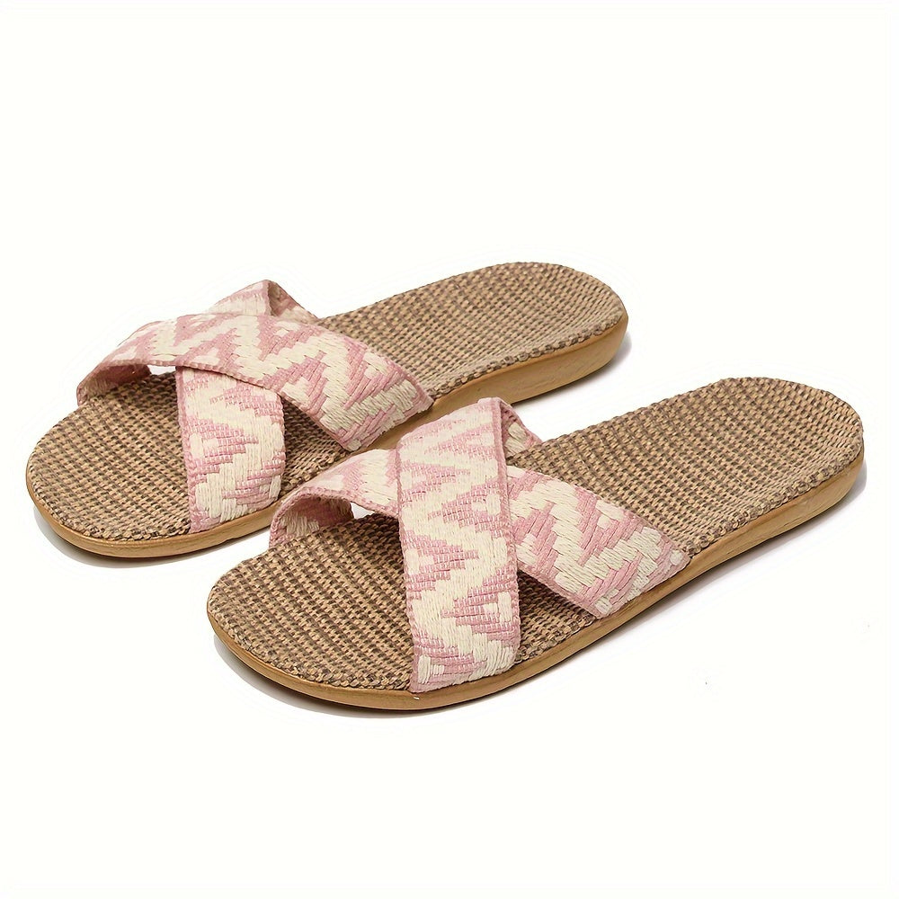 Women Open Toe Slides Casual Slip-On Summer Flat Shoes
