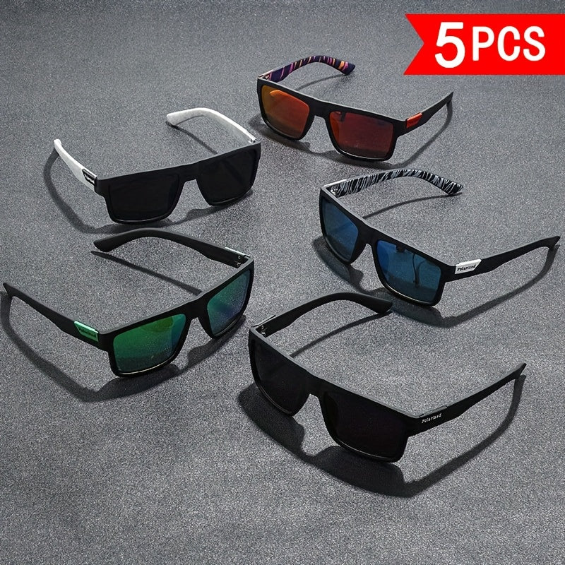 Square Fashion Glasses for Men and Women Polycarbonate Frame Decorated Mirror Polarized Photo Prop