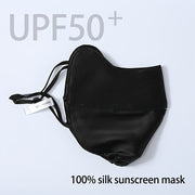 Women's Silk Face Mask with UV Protection and Breathable Sunscreen Properties