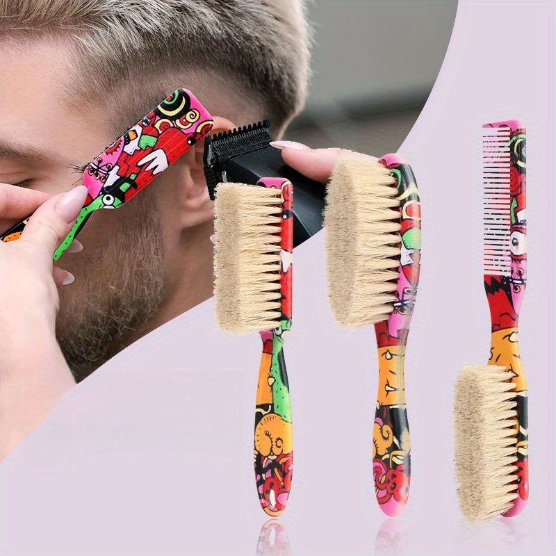 Men Beard Brush Anti-Static Soft Boar Bristle Hair Styling Comb