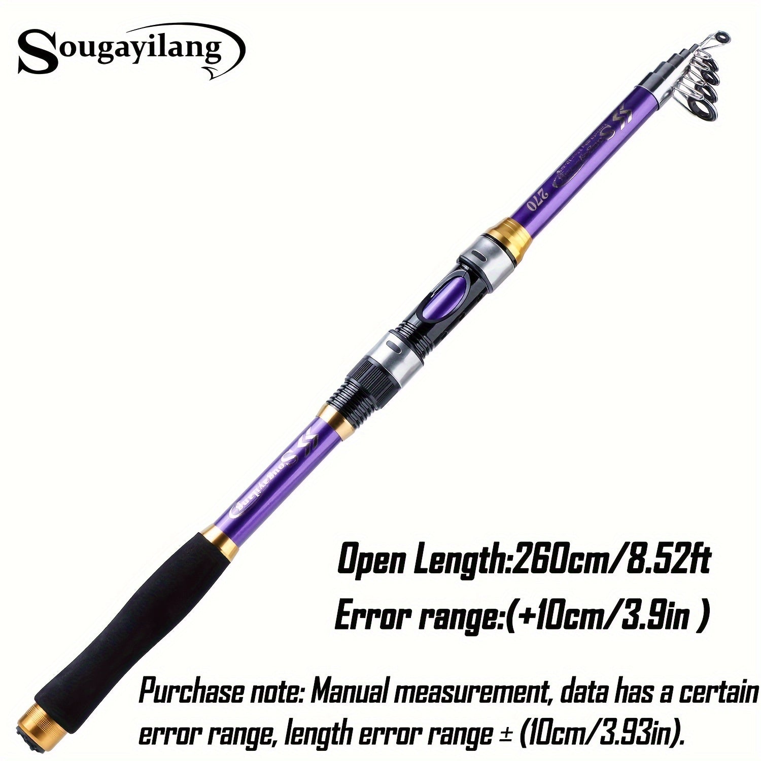 Telescopic Fishing Rod 1.8-3.3M Fiberglass Saltwater Bait Spinning Medium Action