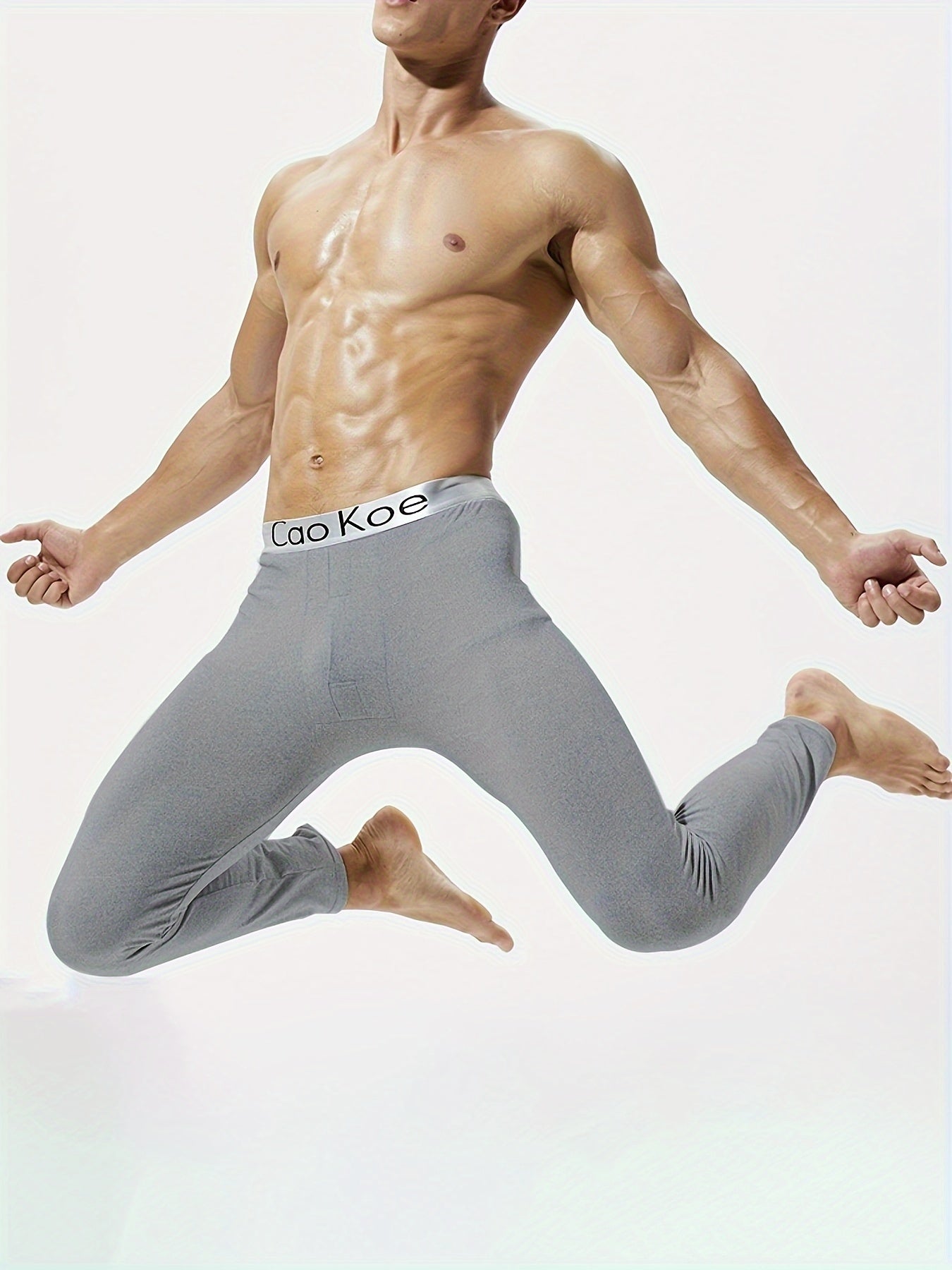 Conjunto de pantalones térmicos para hombre, pack de 2, ajuste ajustado, capa base forrada de felpa para otoño e invierno