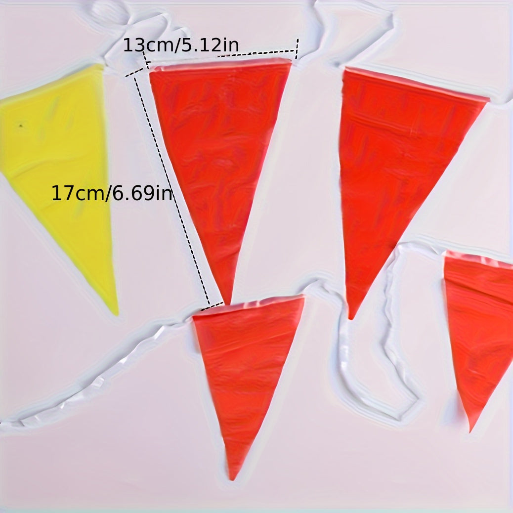 Ручные флажки из ткани в ярких/красных цветах, идеально подходящие для вечеринок и мероприятий. Отлично подходят для декора на день рождения, свадьбу и фестивали. Идеально для празднований и украшения классов.