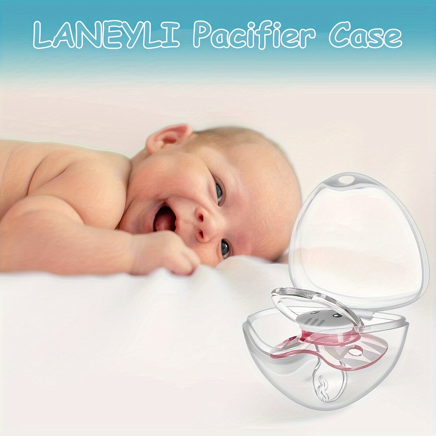 Set of Two Translucent Plastic Storage Cases with Flip Lids in Pink and Blue for Soothing Items