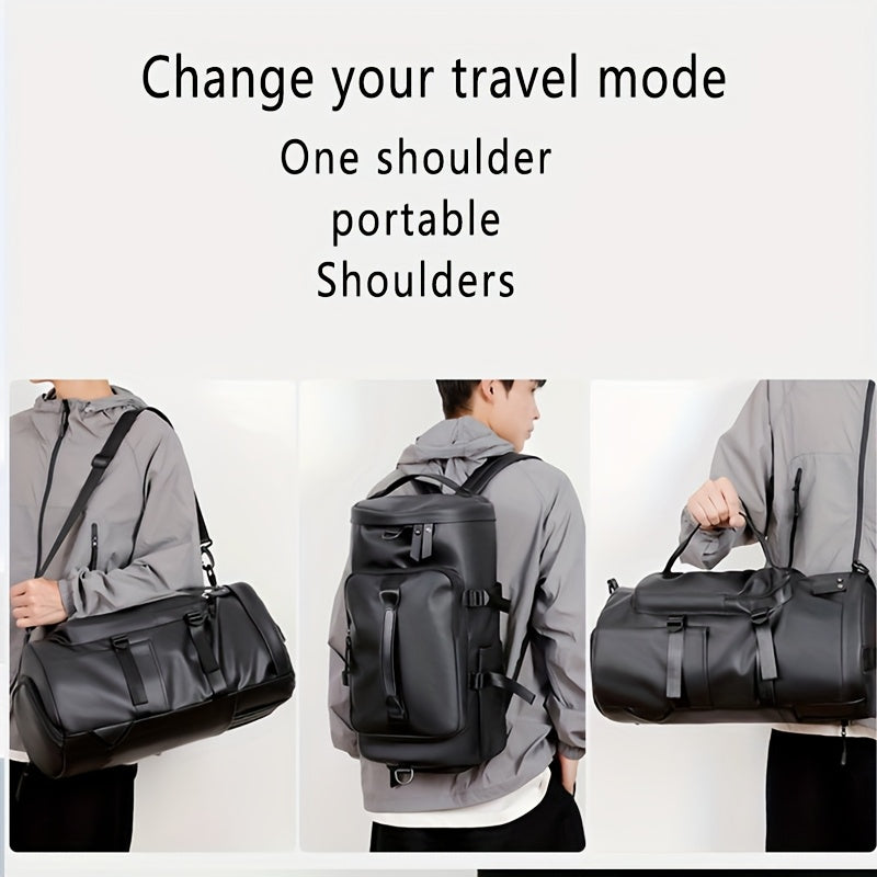 Ko'p maqsadli ochiq sayohat ruksak, kulrang/qora rangda, mustahkam PU materialidan tayyorlangan. Sport, fitnes, tasodifiy sayohatlar va qo'l yuklari sifatida mukammal. Ikki yelka tasmasi va ...