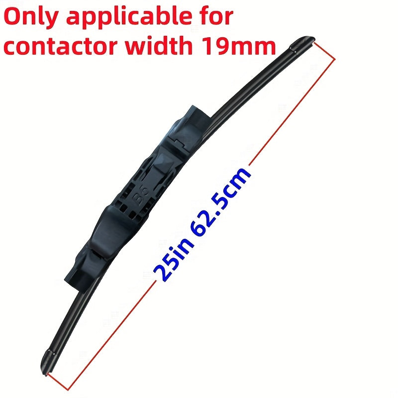 Universal Silicone Windshield Wiper Blades 19mm Connector 14-28 Inch Quick-Release