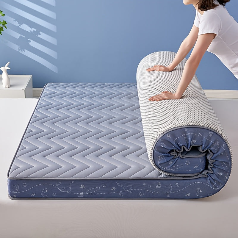 Orthopedic Latex Memory Foam Mattress Topper with Quilted Design Breathable Pressure Relief
