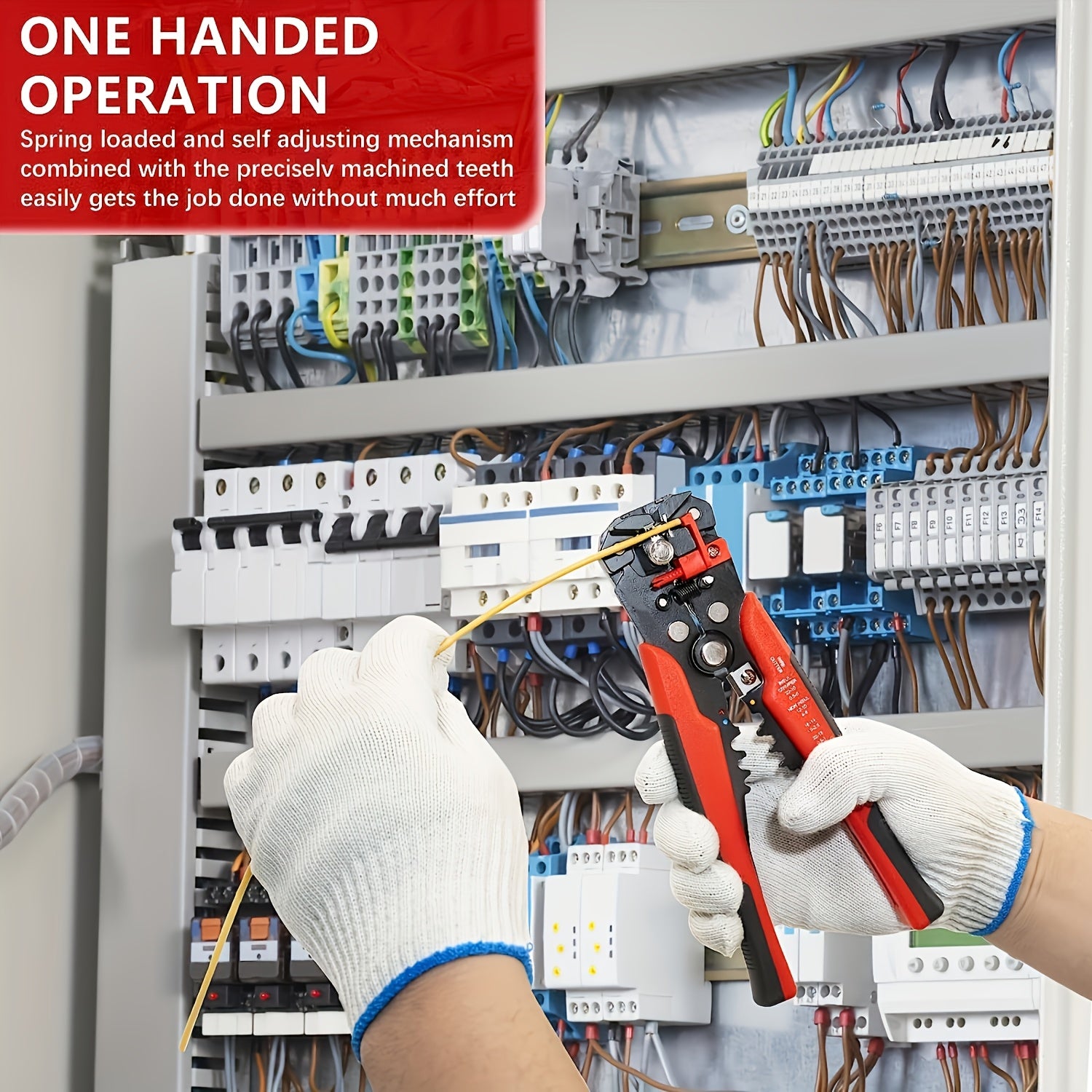 Automatic Wire Stripper Tool for Electrical Wire Cutting Crimping and Stripping