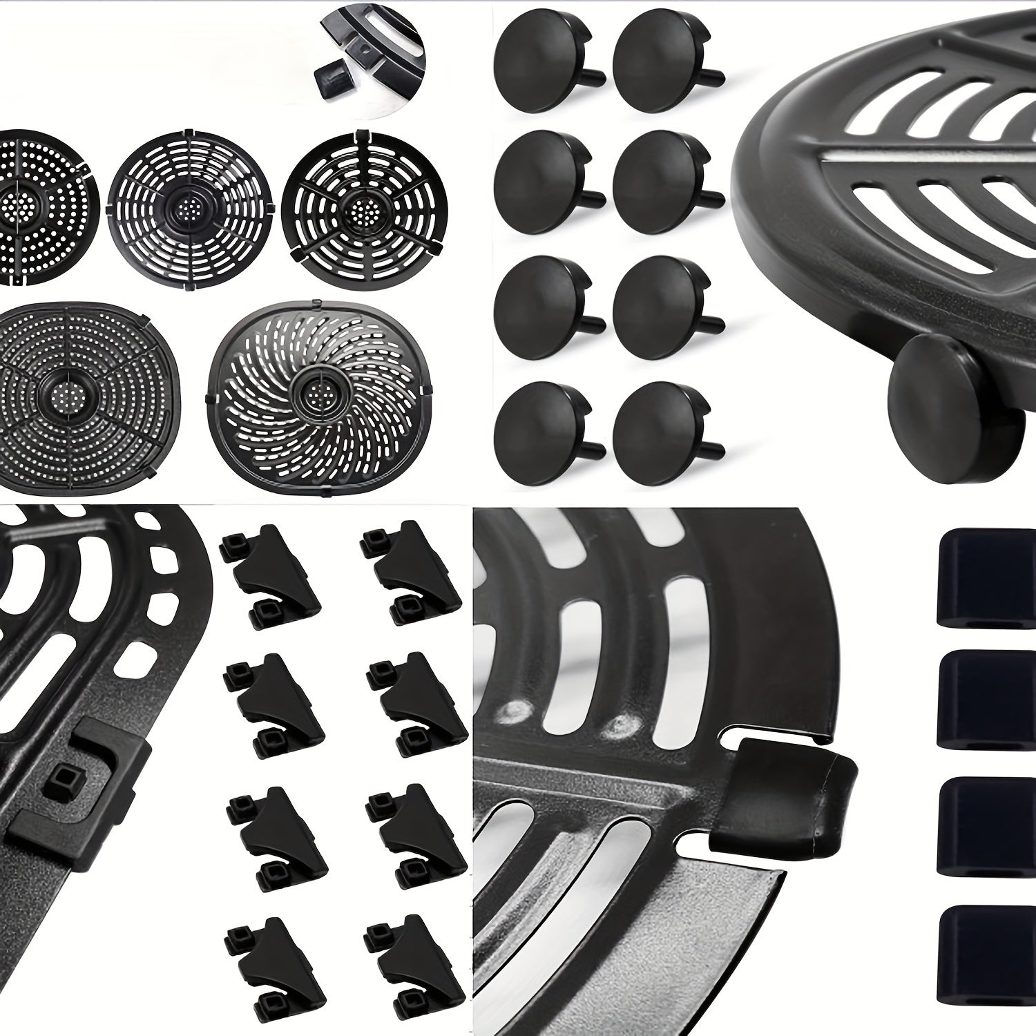 Turli havo fritöz modellari uchun 1 dan 10 dona gacha to'plamlarda mavjud silikon burchak qoplamali pishirish panasi mat.