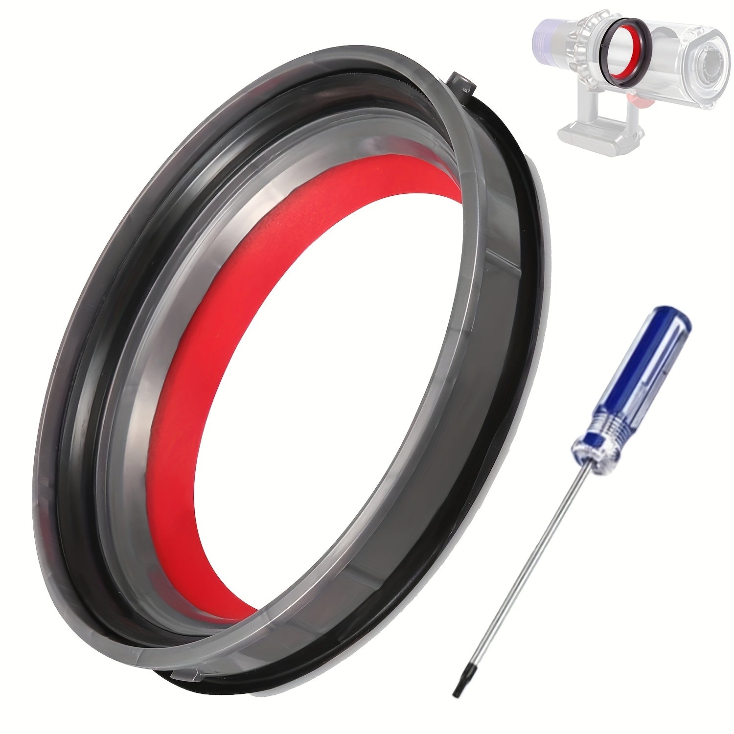 Dyson Cyclone V10 SV12 changyutgich uchun almashtirish qismi - Chang qutisi ustki qismi uchun muhr halqasi. 1 dona chang qutisi/quruq quti qismlari bilan mos keladi. Almashtirish uchun aksessuarlarni o'z ichiga oladi.