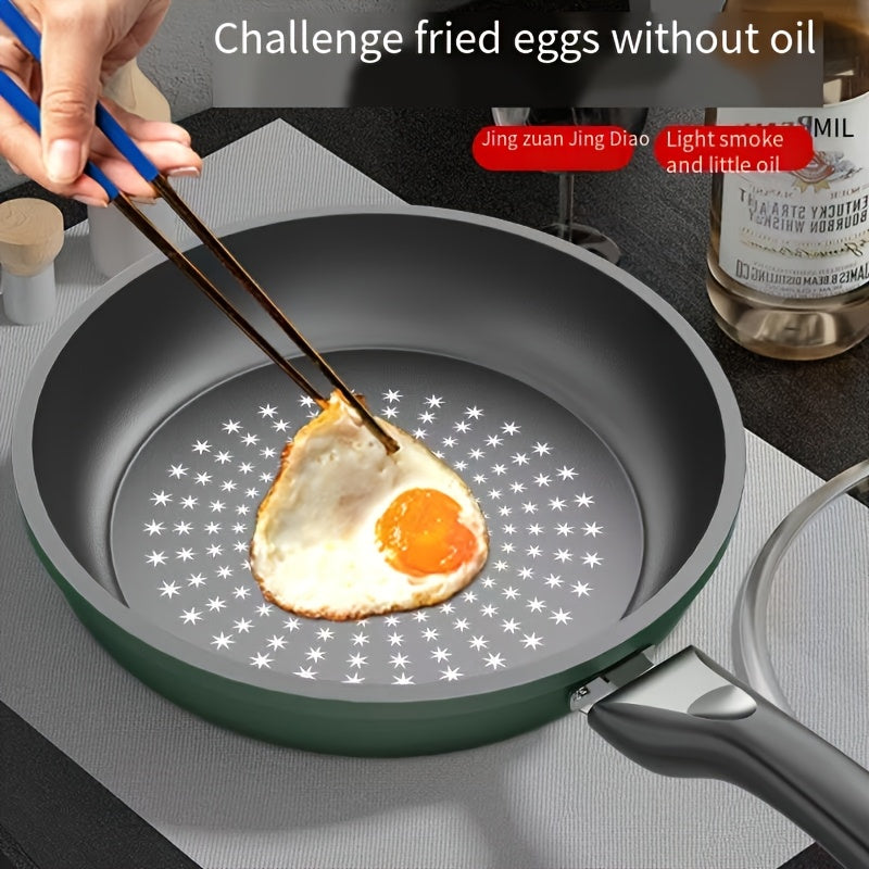 Non-Stick Iron Frying Pan for Oil-Free Cooking on Induction and Gas Stoves