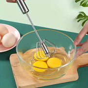 Stainless Steel Hand Mixer and Skimmer Spoon Set Kitchen Utensils for Baking and Cooking